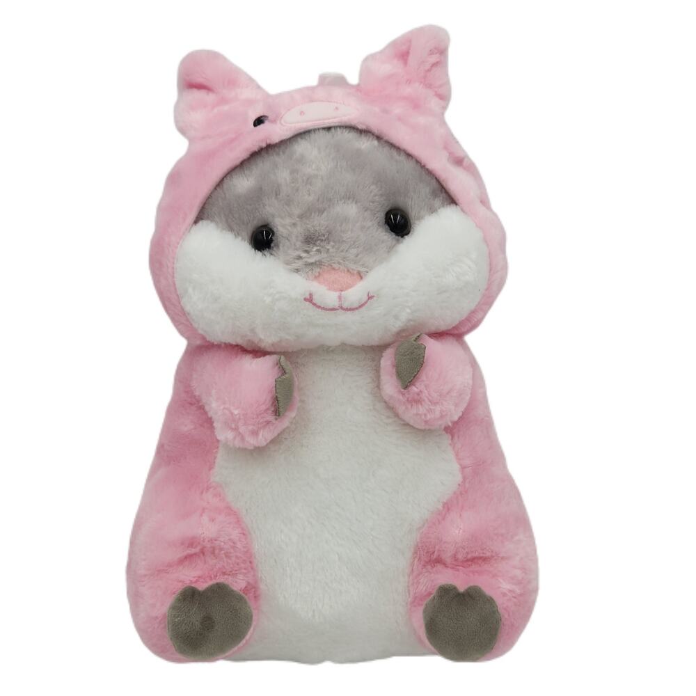 Kellytoy‎ Mouse Pig Plush Super Cute White Pink Gray 17" Stuffed Animal Large